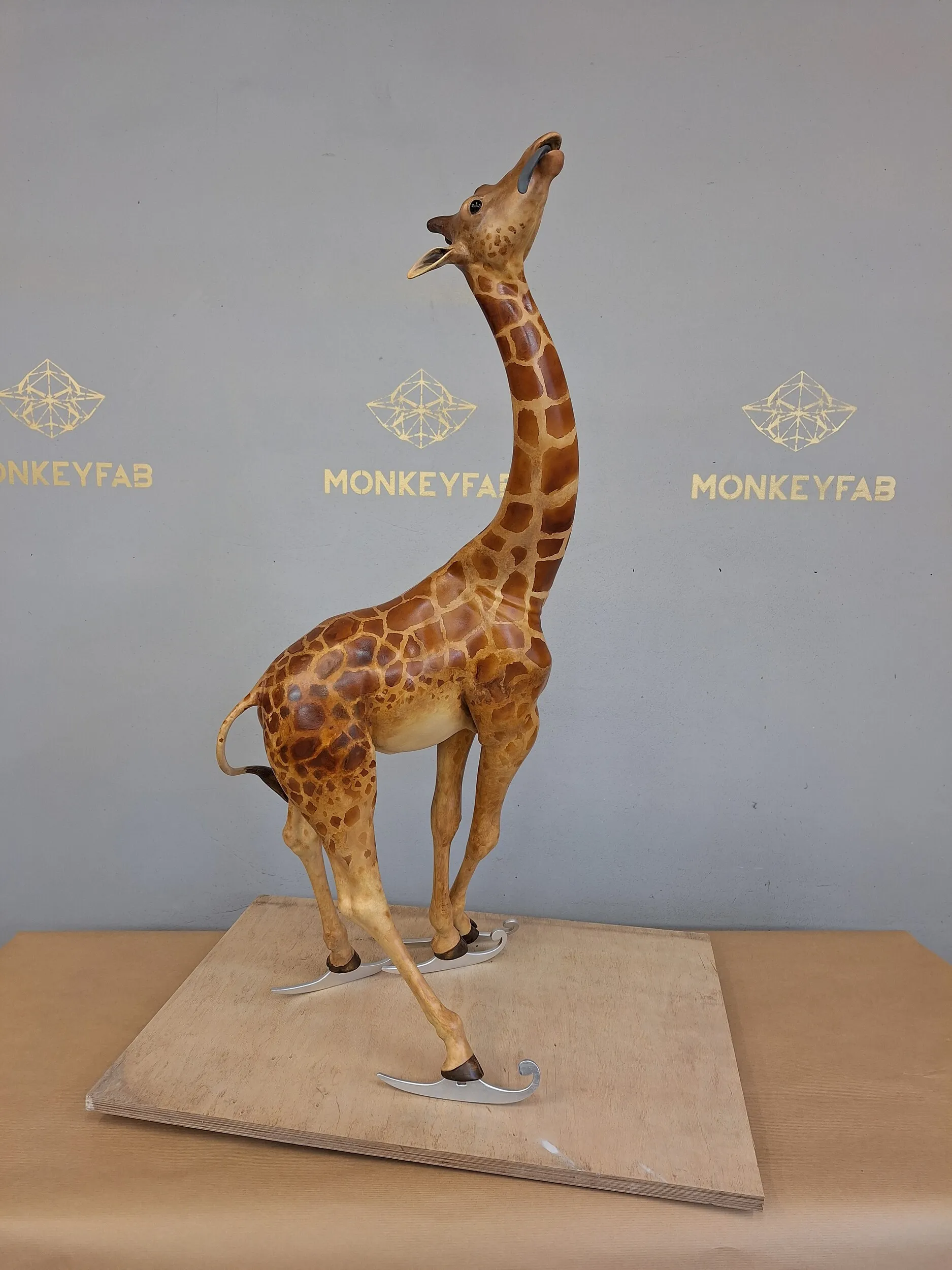 Artistic skating giraffe figure created for B3D.